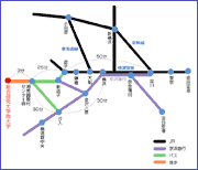 電車・バス利用地図